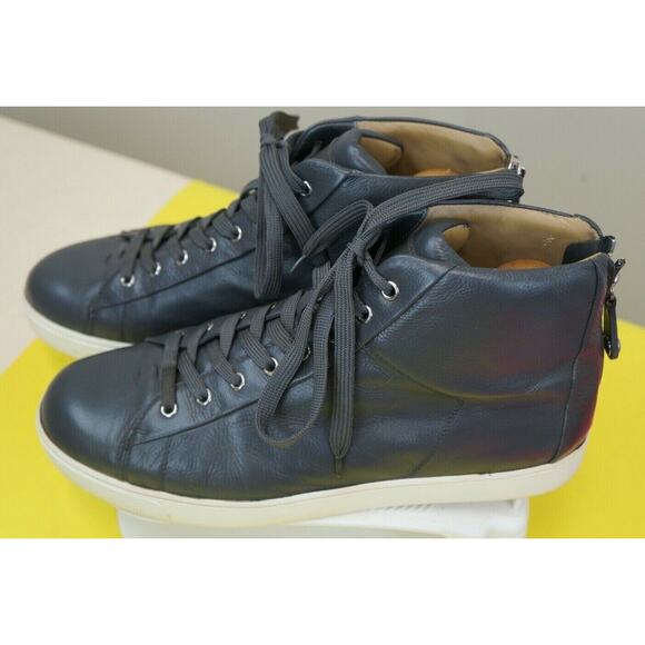 Gianvito Rossi Milano Men\'s Gray zipper in rear, High-Top Sneaker Size 12 main image 5